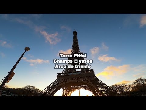 Torre Eiffel + Champs Elysses + Arco do triunfo na frança