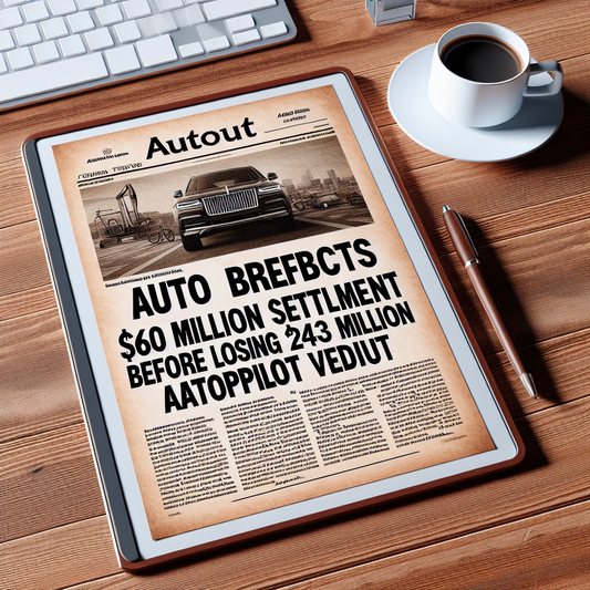 Tesla Rejeita Acordo de $60 Milhões Antes de Perder Veredicto de $243 Milhões sobre Autopilot