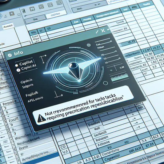 Microsoft Lança Função de Inteligência Artificial Copilot no Excel, Mas Alerta sobre Uso em Tarefas Críticas